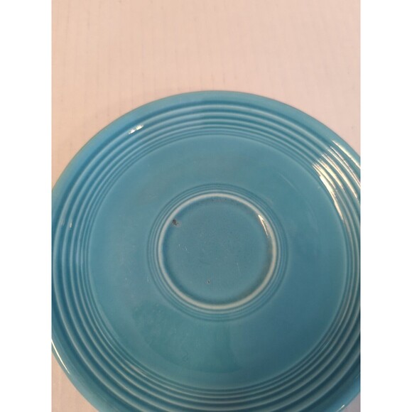 Fiestaware Fiesta Saucer Bread Salad  Plates Turquoise Blue Set 2  6” Vintage - Picture 3 of 7